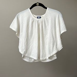 Girls size 7/8 white lace back shirt